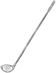 golf stick handdrawn illustration