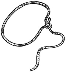 cowboy lasso handdrawn illustration