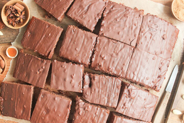 Lebkuchen vom Blech Schokolebkuchen 