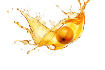 Pure Apple Juice in Motion Isolated On Transparent Background