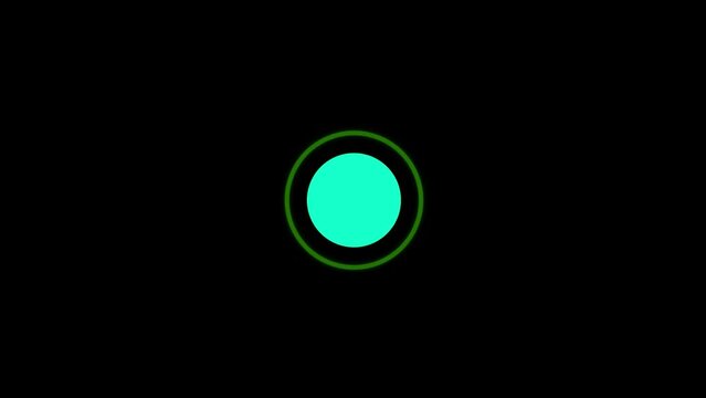 Live Sign Animation of syn Circle Signal on Black Background