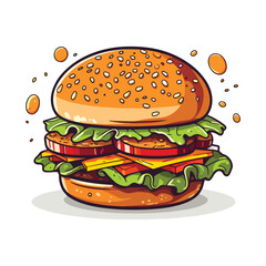 delicious hamburger vector design 