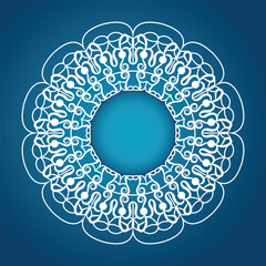 round Mandela pattern lace frame design