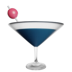 Cocktail Drink Juice 3D Renderin Icon Illustration