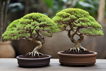 bonsai tree in a pot - obrazy, fototapety, plakaty
