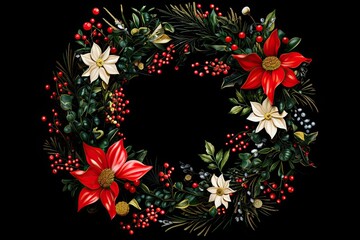 A Visual Christmas Treasure - A Colorful and Festive Wreath