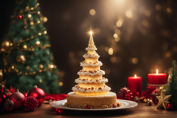 christmas tree with candles