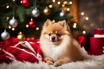 chihuahua in christmas hat