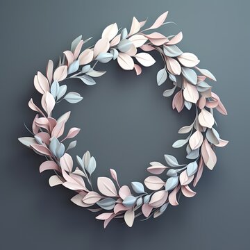 Delicate Pink and White Flower Circle Wreath