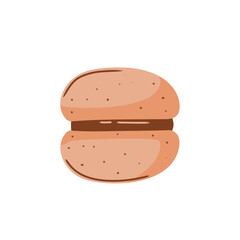 An isolated cookie on a white background. Macaroon. Single cookie icon