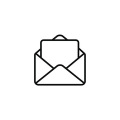 Email line icon isolated on transparent background