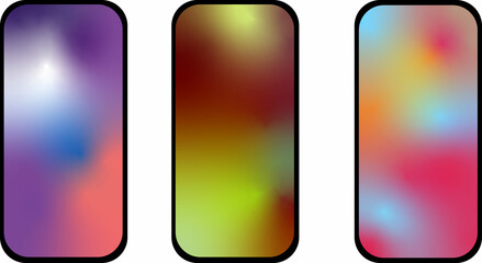 Web花畑カラーのスマホの画面のベクターイラスト