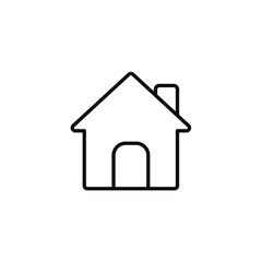Home page line icon isolated on transparent background