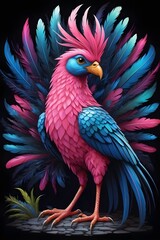 red and yellow macaw, AI-generated image