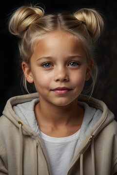 portrait of a little girl, AI-generated image
