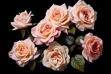 A beautiful assortment of white and pink roses