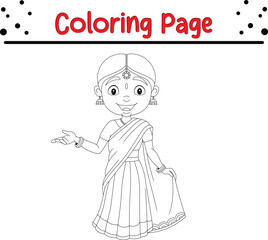woman coloring page for kids