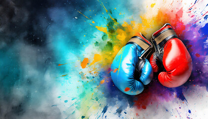 Flashy boxing gloves