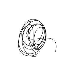 hand drawn of tangle scrawl sketch