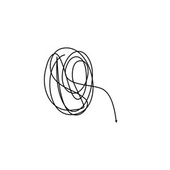 hand drawn of tangle scrawl sketch