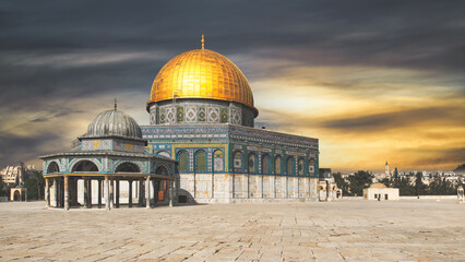 The al-Aqsa Mosque in Jerusalem - 696232144