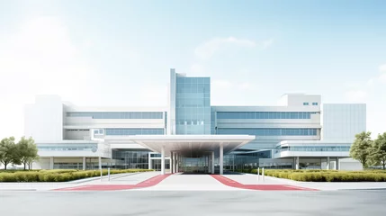 Fotobehang A photo of a modern hospital building © Elaine