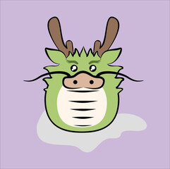 cute dragon vector illustration.Suitable for t-shirt, mug, sticker, etc. Eps 10