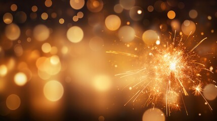 Fototapeta premium bokeh lights on fireworks background, Advertisement, Print media, Illustration, Banner, for website, copy space, for word, template, presentation