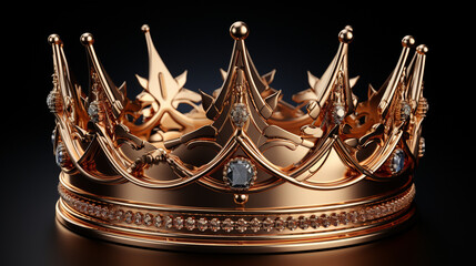 golden crown isolated on white HD 8K wallpaper Stock Photographic Image  - obrazy, fototapety, plakaty