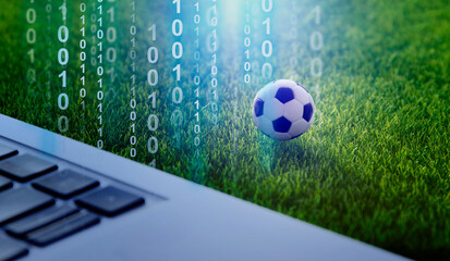 Digital technology in football and soccer team manager tactics analysis, online sport betting...