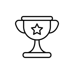 Star trophy outline icons, award minimalist vector illustration ,simple transparent graphic element .Isolated on white background