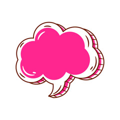 vector hand drawn speech bubble doodle illustration