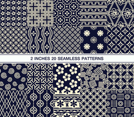Set Of Pattern In Seamless Design.