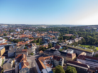 aerial view of the weimar city in east germany