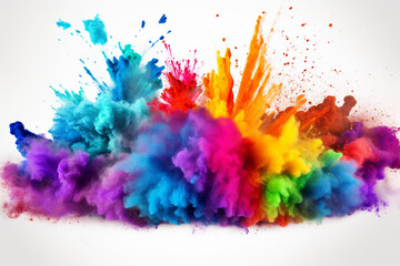 Fototapeta na wymiar colorful ink splashes