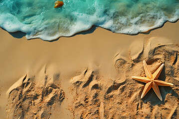 Suncream and Flip Flops on Beach Sand