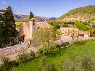 Fototapeta na wymiar iglesia de Sant Miquel, siglo XIII , Pla de Tel, Campanet , Mallorca, balearic islands, Spain