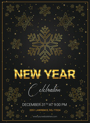 Fototapeta na wymiar New Year celebration flyer