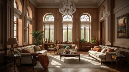 Fototapeta na wymiar Classic luxury living room