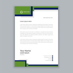 vector modern business letterhead template design with minimal element