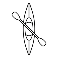 Canoe icon vector on trendy design