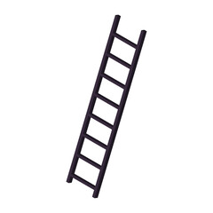 Vector ladders silhouette isolatedon white