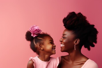 A mother and daughter sharing a heartwarming moment - obrazy, fototapety, plakaty