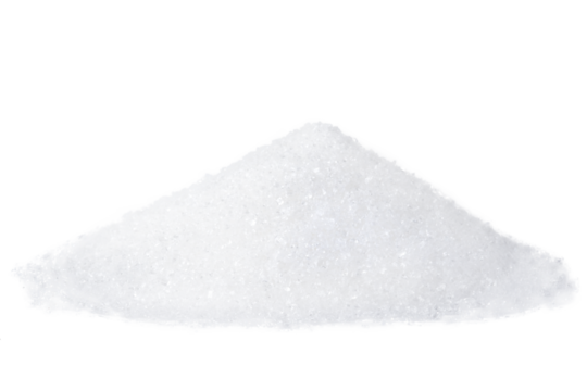 Heap of sweet sugar isolated on transparent background.