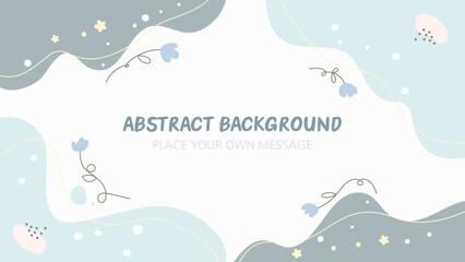 Botanical Abstract minimal backdrop illustration