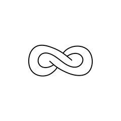 Black infinity sign