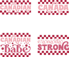 Obraz premium Canada retro svg design bundle and digital download