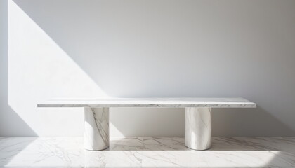 Experience the Elegance of our White Marble Table