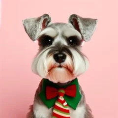 Papier Peint photo Bulldog français Dogs dressed like Christmas　クリスマスらしい格好をした犬
