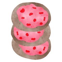 Cherry day dessert cake,cupcake,cookie and ice cream for cherry day